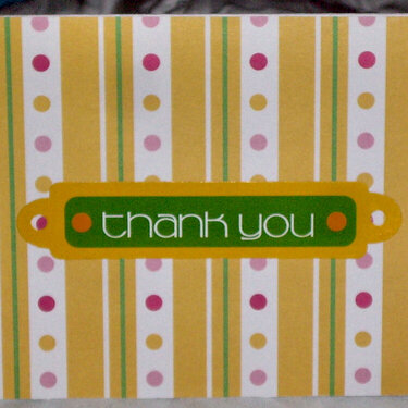 Yellow Striped &#039;Thank You&#039;