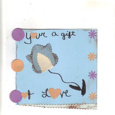 your a gift of love=rustic card