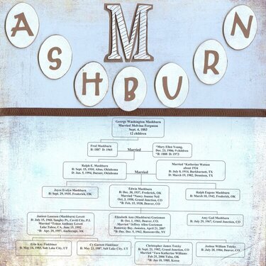 Mashburn Heritage Album family tree