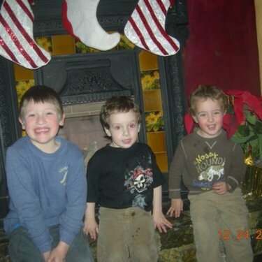 Brett, &amp; his twin little Brothers, Byron &amp; Bryce. My Grandsons.