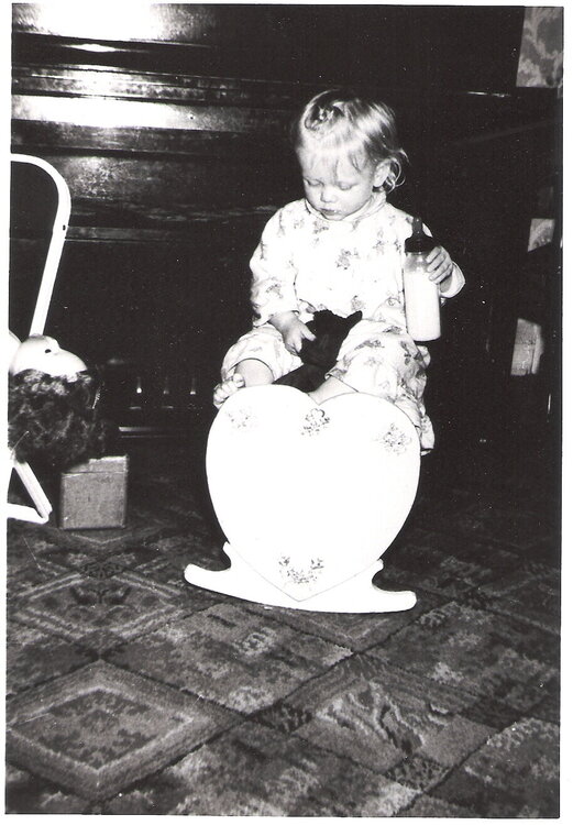Me, as a Toddler, Poking Tiny Teddy&#039;s eye