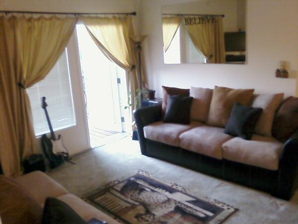 My Son, Chris&#039; Apt and his new furniture.