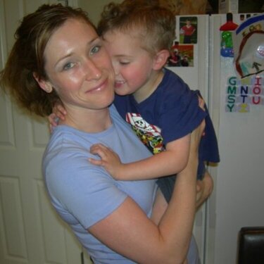 My Daughter, Laura and my Grandson, Bryce.