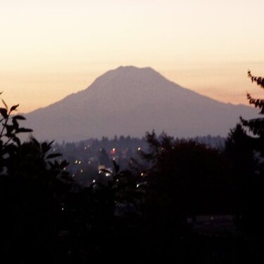 Mount Rainier early morning hours