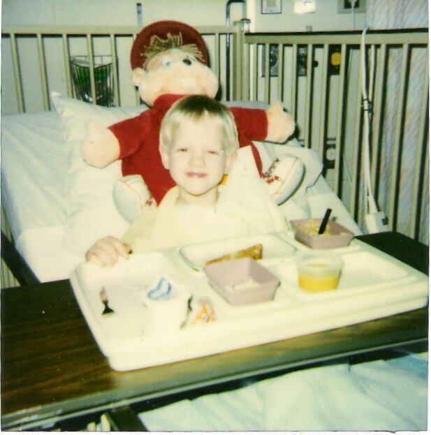 My Son, Chris when he was 3 in the Hospital