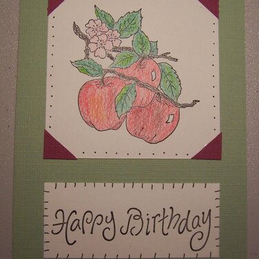 Happy Birthday Apples - cards for soldiers