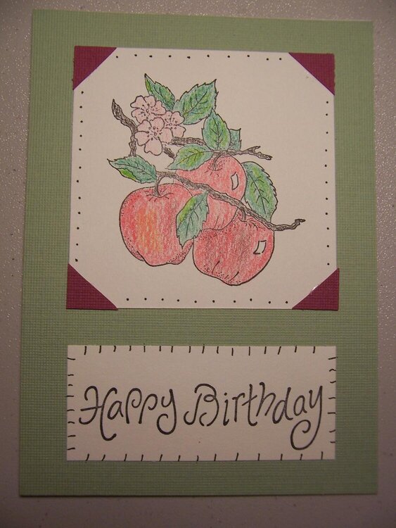 Happy Birthday Apples - cards for soldiers