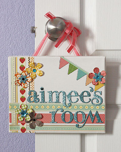 Altered canvas/My Scrapbook Nook May kit