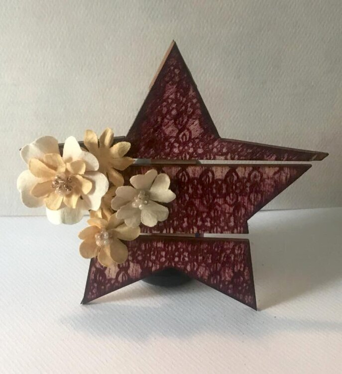 Stamped Star Pallet Ornament