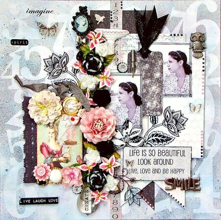 Layout using new Clear Scraps Mascils by Kay