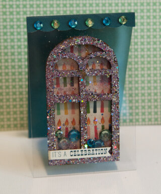 Acrylic Window Shaker Birthday Card