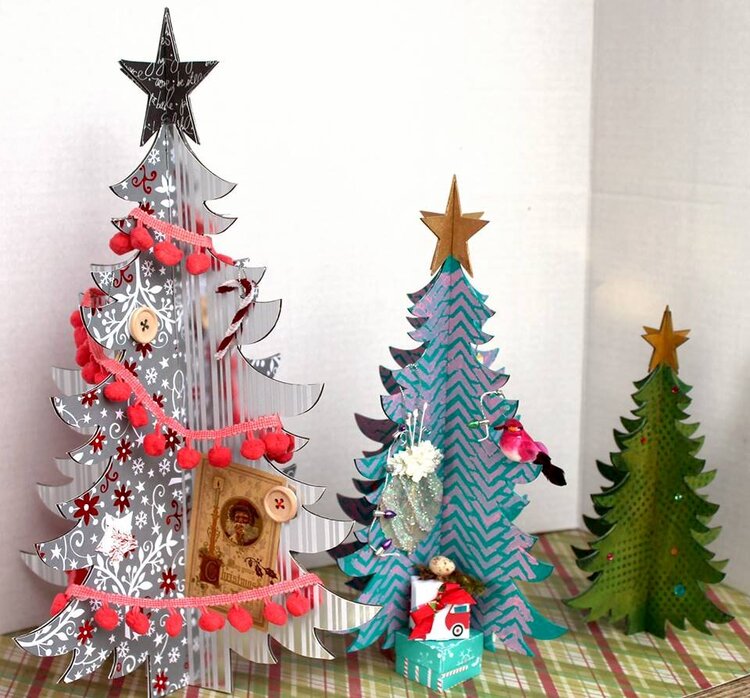 Chipboard Holiday Trees