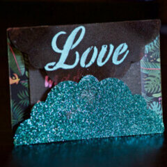 LOVE Stenciled Acrylic Card