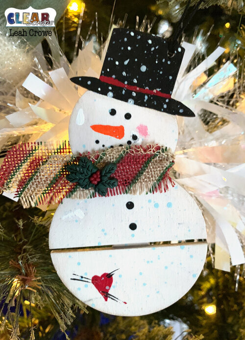 Snowman Mini Pallet Shape Ornament
