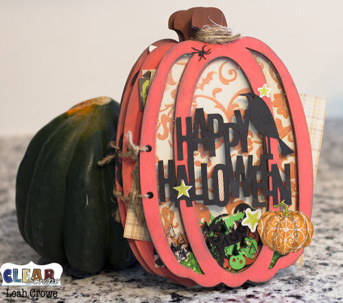 Happy Halloween Pumpkin Wood Accordion Shaker Album