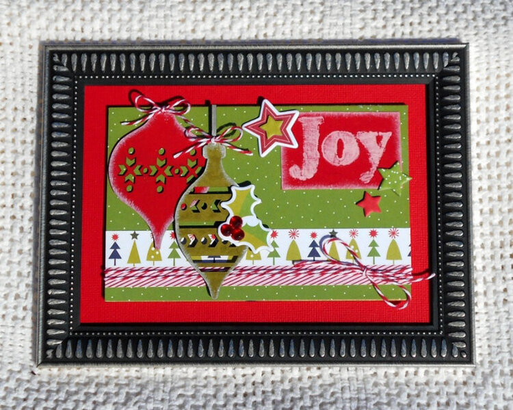 Joy Christmas Wood Card Frame