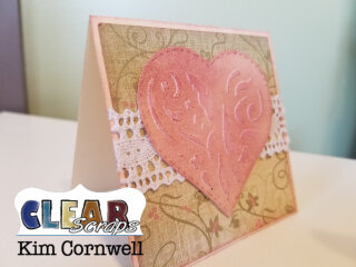 Notecards with Heart Cluster Stencil