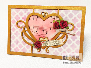 Chipboard Frame Vintage Valentine Card