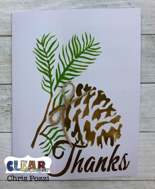 Pine Cone Thank You Card