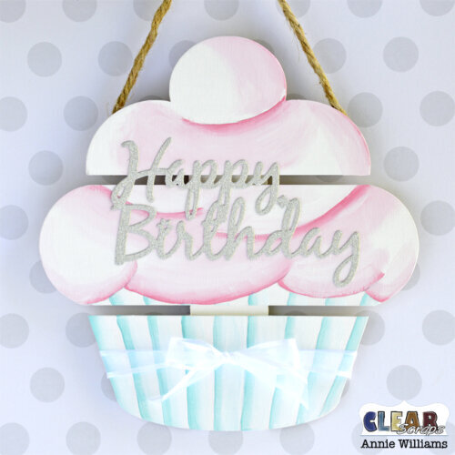 Happy Birthday Cupcake Sign
