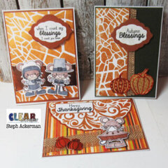 Stenciled Fall Cards
