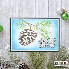 Snowy Pinecone Card