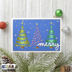 Snowy Trees Christmas Card