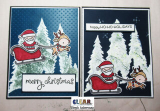 Merry Christmas Stenciled Cards