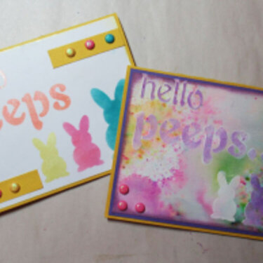 Hello Peeps Easter Cards