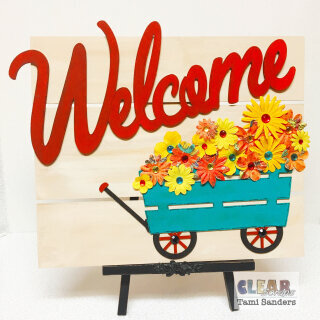 Welcome Wagon Wood Pallet