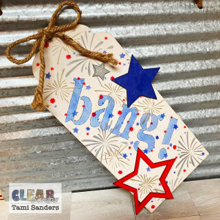 July 4th Jumbo Wood Tag