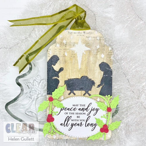 Nativity Mixed Media Acrylic Tag