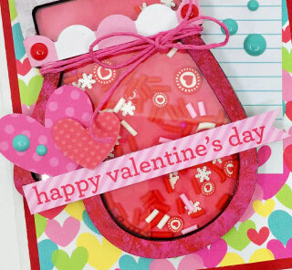 Happy Valentines Day Mitten Shaker