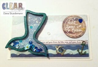 Mermaid Fin Mini Shaker Card