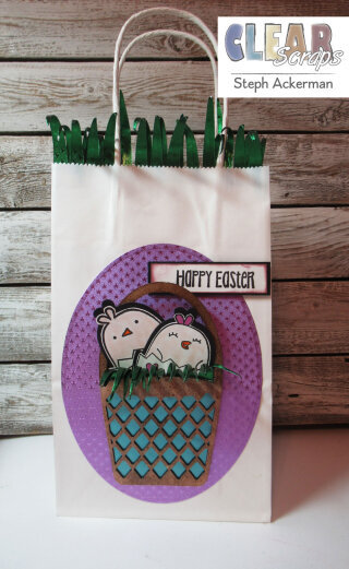 Easter Gift Bag with Chipboard Embellishment