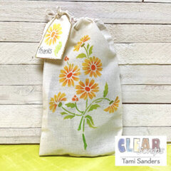 Bouquet of Daisies Stenciled Bag