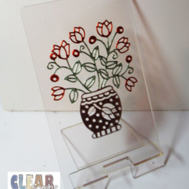 Floral Acrylic Phone Stand