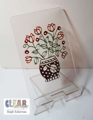 Floral Acrylic Phone Stand