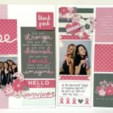 Scrapbook Layout with Ribbon Shaker