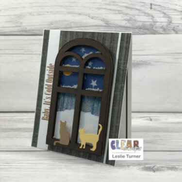 Winter Window Shaker Card