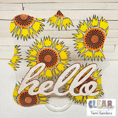 Hello Sunflowers Acrylic Sign