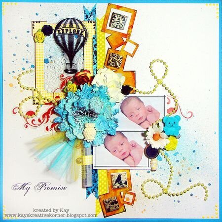 Clear Scraps Acrylic Borders Layout by Kay