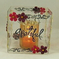 Clear Scraps "Coasters" Candle Holder By Lisa