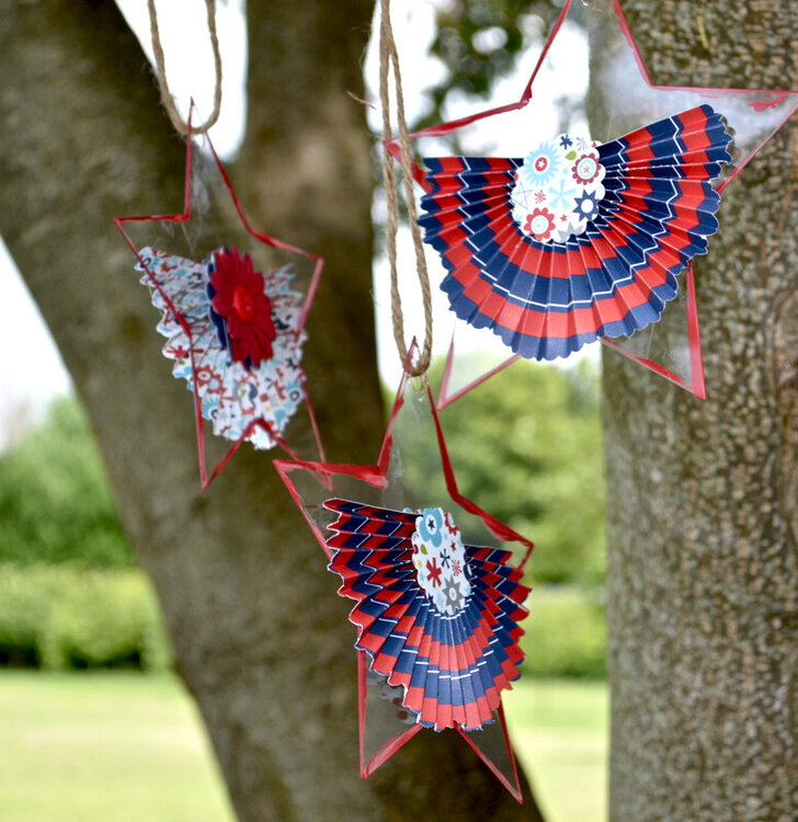 Patriotic Acrylic Stars Mobile by Pinky