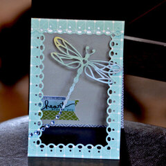 From the Heart Dragonfly Acrylic Card