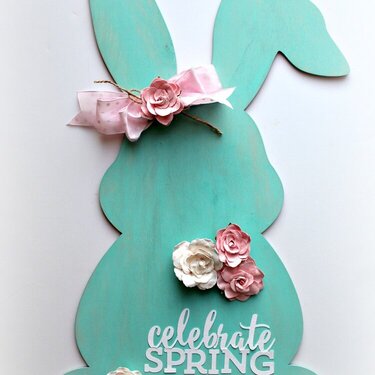 Celebrate Spring Bunny XL Wood Shape