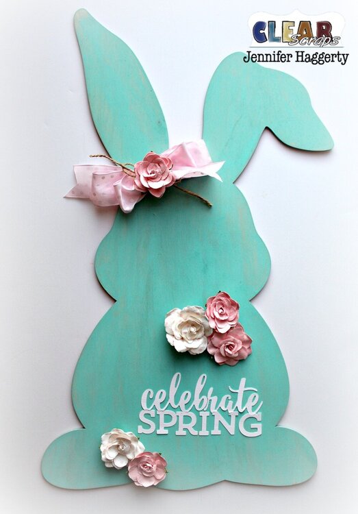 Celebrate Spring Bunny XL Wood Shape