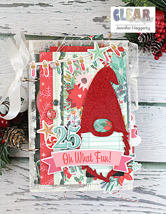 Christmas Mini With Clear Scraps Chipboard Embellishments