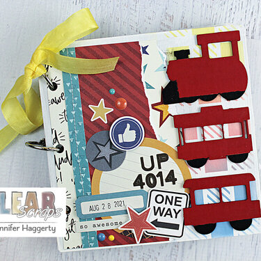 Train Chipboard Embellishment Mini Album