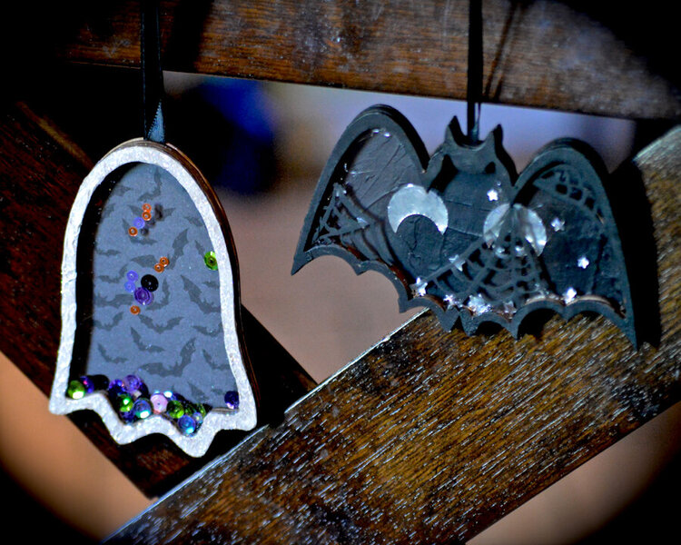 Bat, Ghost Shaker Ornaments